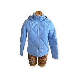 Traveler puffy coat blue hoodie small outdoor